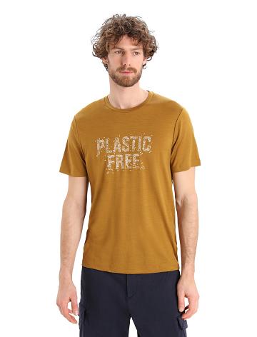 Clove Icebreaker Merino Tech Lite II Short Sleeve Plastic Free Men's T Shirts | AU 1186MQZA